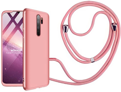 Funda Redmi Note 8 Pro Slim Armor 360º con Collar Rosa