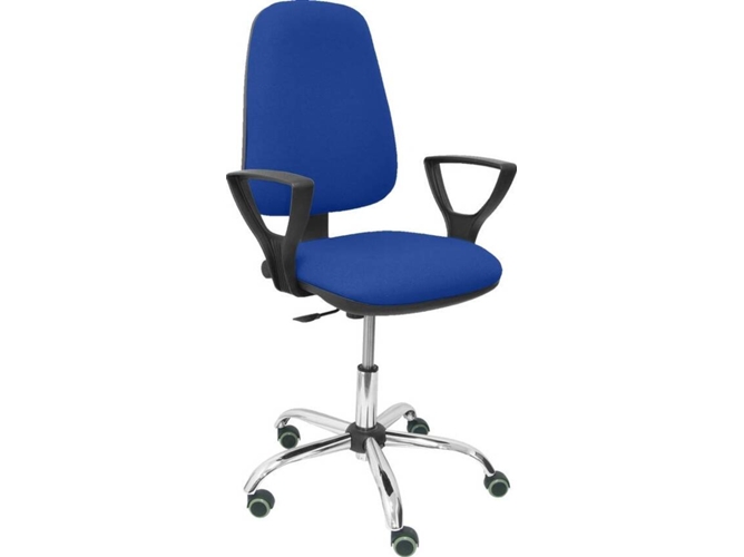 Silla de Escritorio Operativa PYC socovos Azul BF con ruedas antiarañazos (Brazos Fijos - Tejido)