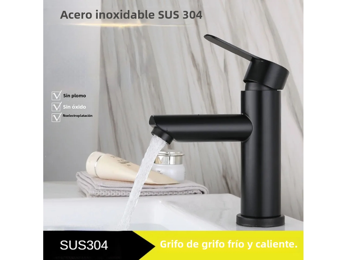 Grifo mezclador de agua fría y caliente de acero inoxidable Mdug (tipo D)