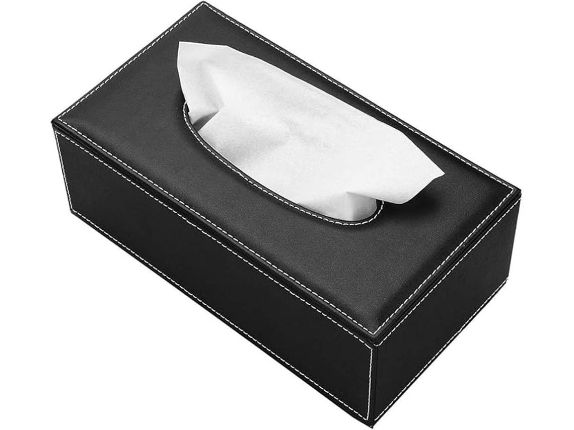 Caja De Tecido De Cuero - Almacenamiento Doméstico - Blanco
