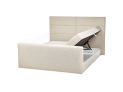 BELIANI Aristocrat - Colchón continental de poliéster color crema (178 x 220 x 115 cm)