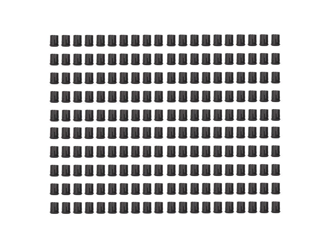 Kit De 200 Soportes Led De 10 Mm Con Clip Para Montaje En Panel, De Plástico Negro.