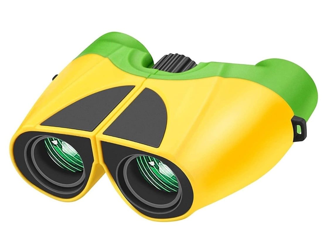 10x22 Binóculos Infantis Binóculos Ópticos De Alta Qualidade Binóculos Compactos Para Adultos À Prova Dágua Hd Amarelo Verde Saisiyiky