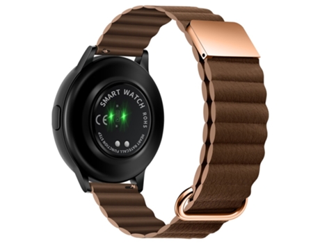 Correa de piel auténtica 22mm magnético para Huawei Watch GT3 Pro 46mm/Apex 46mm/Apex Pro - oro rosa/marrón
