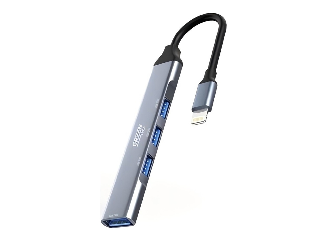 Estación de acoplamiento 4 en 1 para Apple con 4 puertos y concentrador de grafito, ideal para conectar y usar accesorios tecnológicos - PAPRIKA