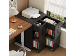 Estantería Con Ruedas, Cajón Retráctil Y Reversible, Mesita De Noche Para Baño.