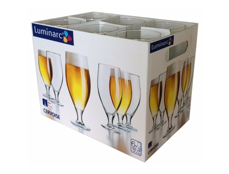 LUMINARC Spirit Bar Beer Cup Transparent Glass 500 ml Pack 6X