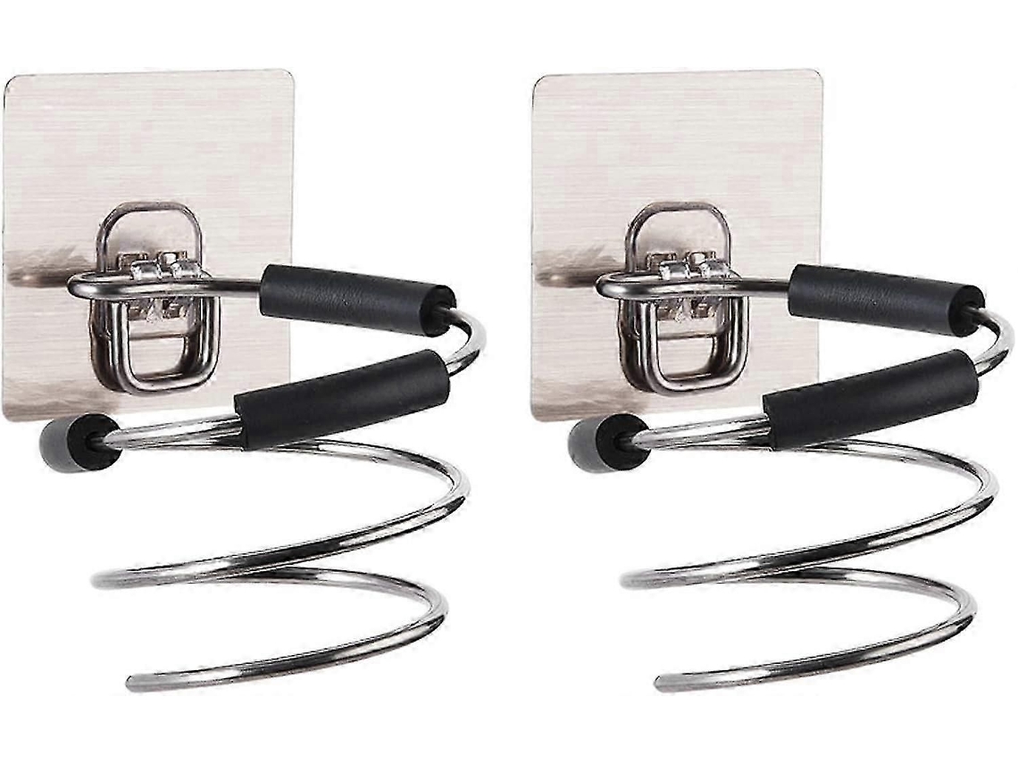 Soporte de pared para secador de pelo - No requiere taladrar - Autoadhesivo - Ideal para guardar el secador de pelo en la pared - GOKOCO (2 unidades)