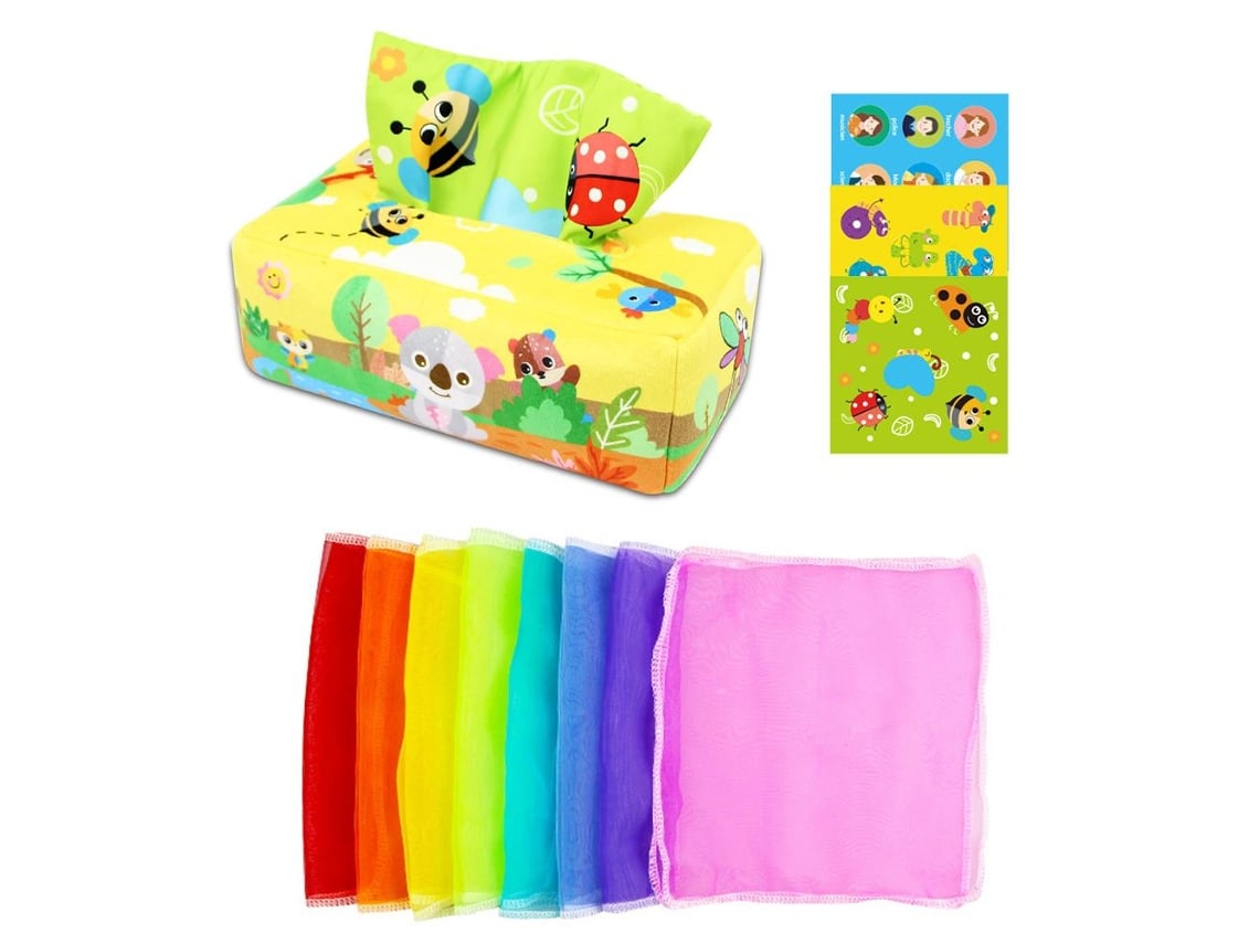 Caja De Tela Con Juguetes Sensoriales Para Bebés: Educativa, Con Animales Y Que Desarrolla La Motricidad Fina.