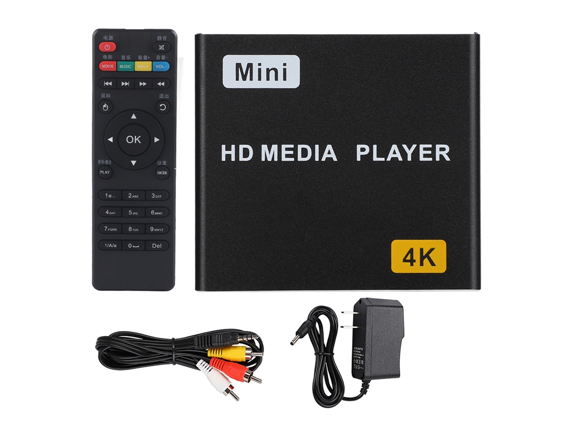 Reproductor Multimedia Digital 4k Full Hd Hdmi Usb Spdif Para Música Y Vídeo Domésticos