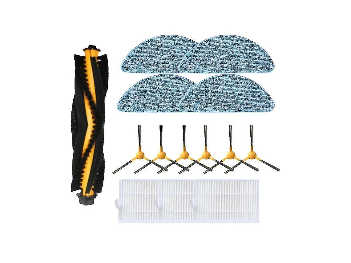 Para Alfawise V8s Pro E30b: cepillo principal, rodillo, cepillo lateral, filtro HEPA, paños de limpieza, aspiradora, repuestos