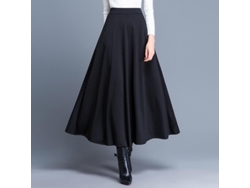 2026-faldas Medias Con Amplio Swing Para Mujer, Cintura Alta, Otoño E Invierno, Estilo Casual, Largo Mediopierna