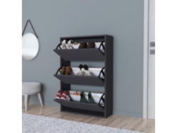 Zapatero Aurskog 3 compartimentos máx. 18 pares aglomerado 110 x 74 x 24 cm Antracita [EN.CASA]