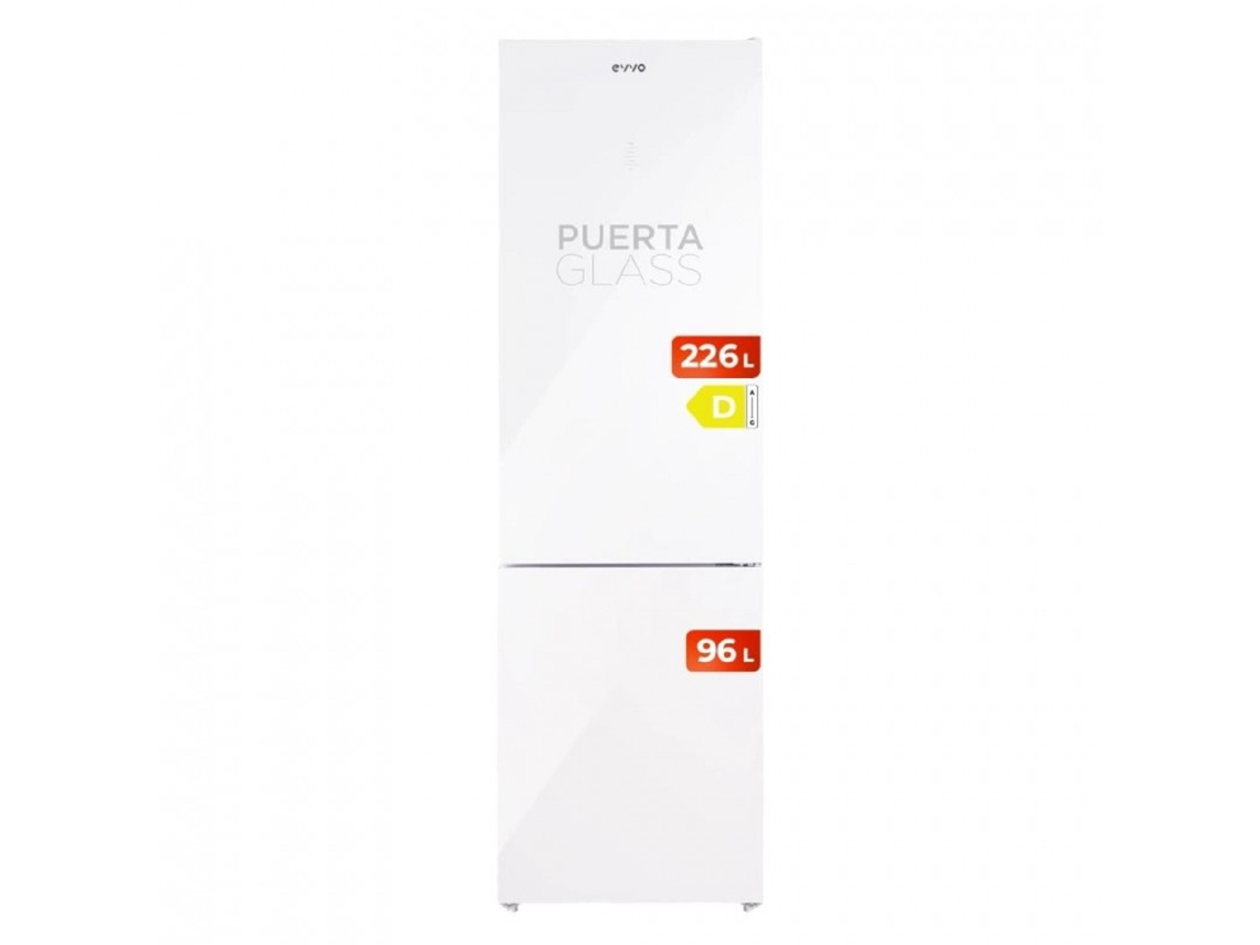 Frigorífico combinado Evvo No Frost, capacidad del frigorífico 226 L, capacidad del congelador 96 L, motor inverter, 60 cm de ancho, clase energética D