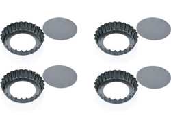 4 Bandejas de tarte ondulada desmontable TESCOMA Delícia (10 cm)