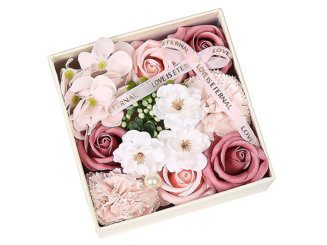 Caja De Regalo De Rosas, El Mejor Regalo Para Cumpleaños, Celebraciones, Bodas, San Valentín O Para La Familia - Rosa