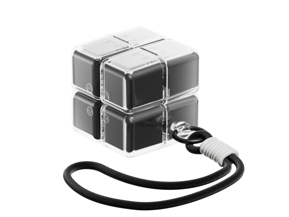 Organizador De Pastillas Chrui 8 Celdas Cubo Mágico Con Asa Sin Bpa (negro)