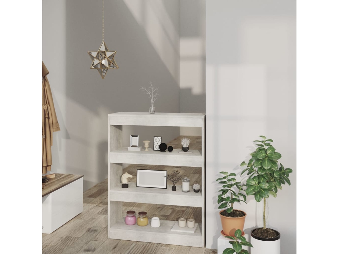 Estantería/Divisoria Aparador Madera Procesada 80X30X103 Cm Gris Cemento