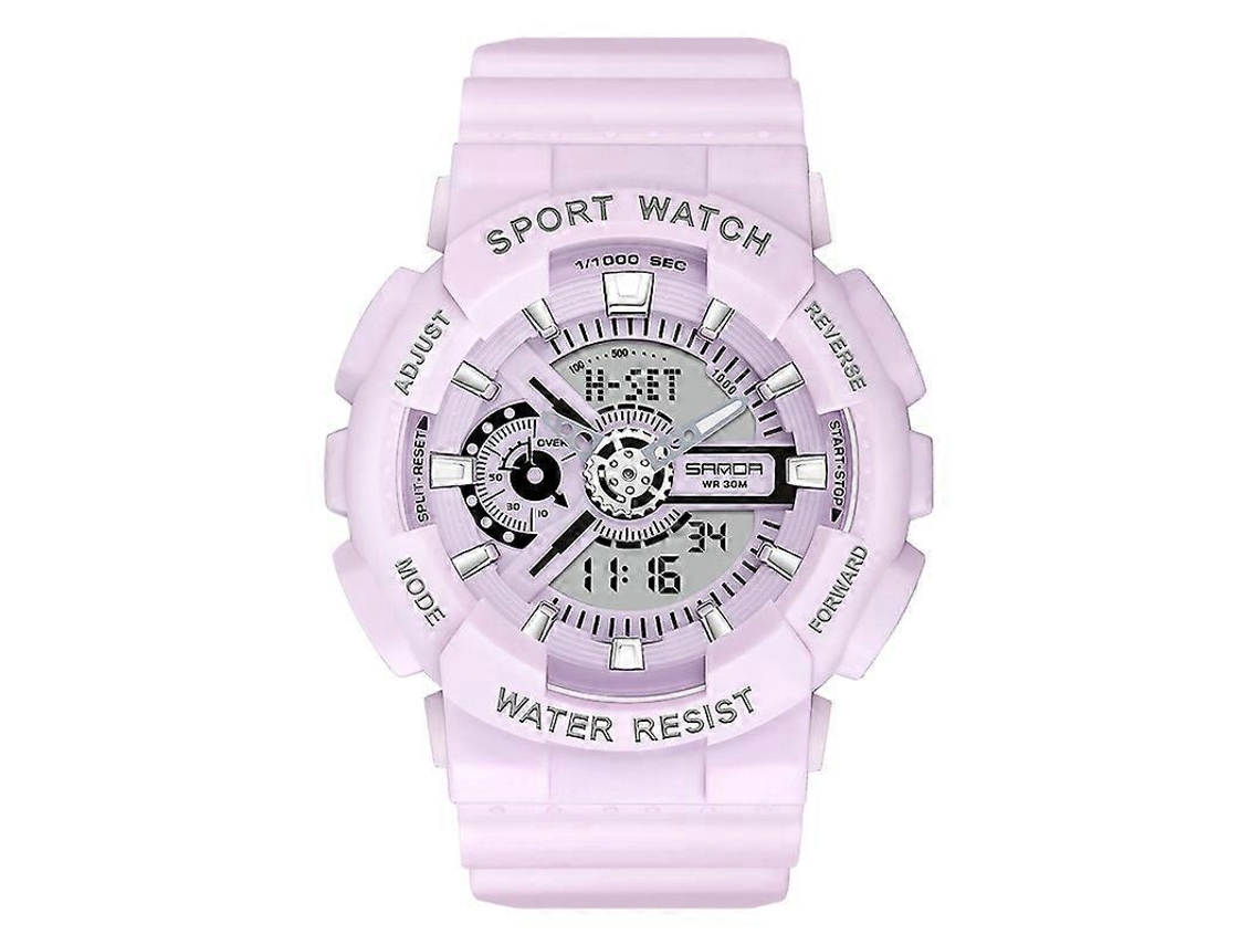 Reloj electrónico multifuncional luminoso Sanda, resistente al agua, para actividades al aire libre y ocio.