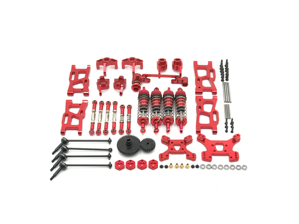 Goldmetal Upgrade Parts Wltoys 144001 144010 124017 124019 Rlaarlo 1/14 1/12 Am X12 Rc Car Shock Tower Arm Rod Kits