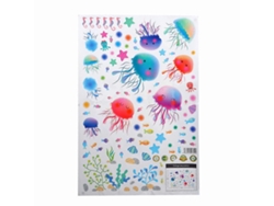 Adhesivo de pared removible e impermeable con forma de medusa para baño, 45x30cm, 1 unidad, Rosewell
