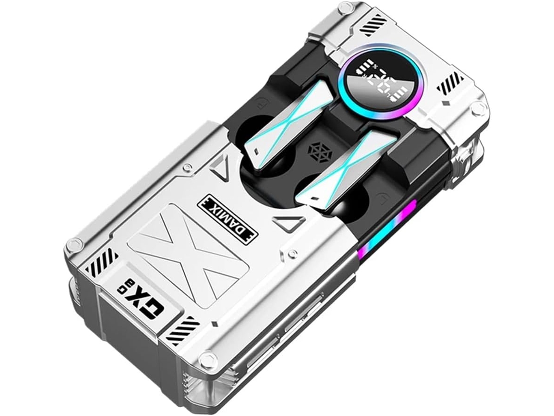 Auriculares Estéreo Mecánicos Estilo Punk Para Esports New Dx-08 (plateados) - Sin Bluetooth 5.3