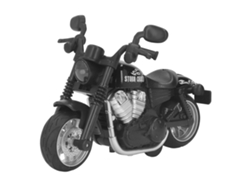 -juguete Moto De Aleación A Escala 1:16 Con Sonido Y Luz, Moto De Arrastre Para Niños, Mejora Coordinación Ojo-mano, Negro