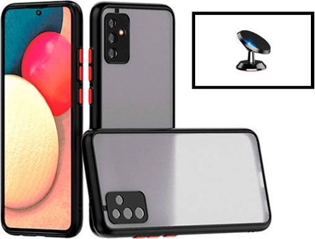 Kit Carcasa Trasera Protección Cámara + Soporte Magnético Samsung Galaxy M52 5G GIFT4ME Negro