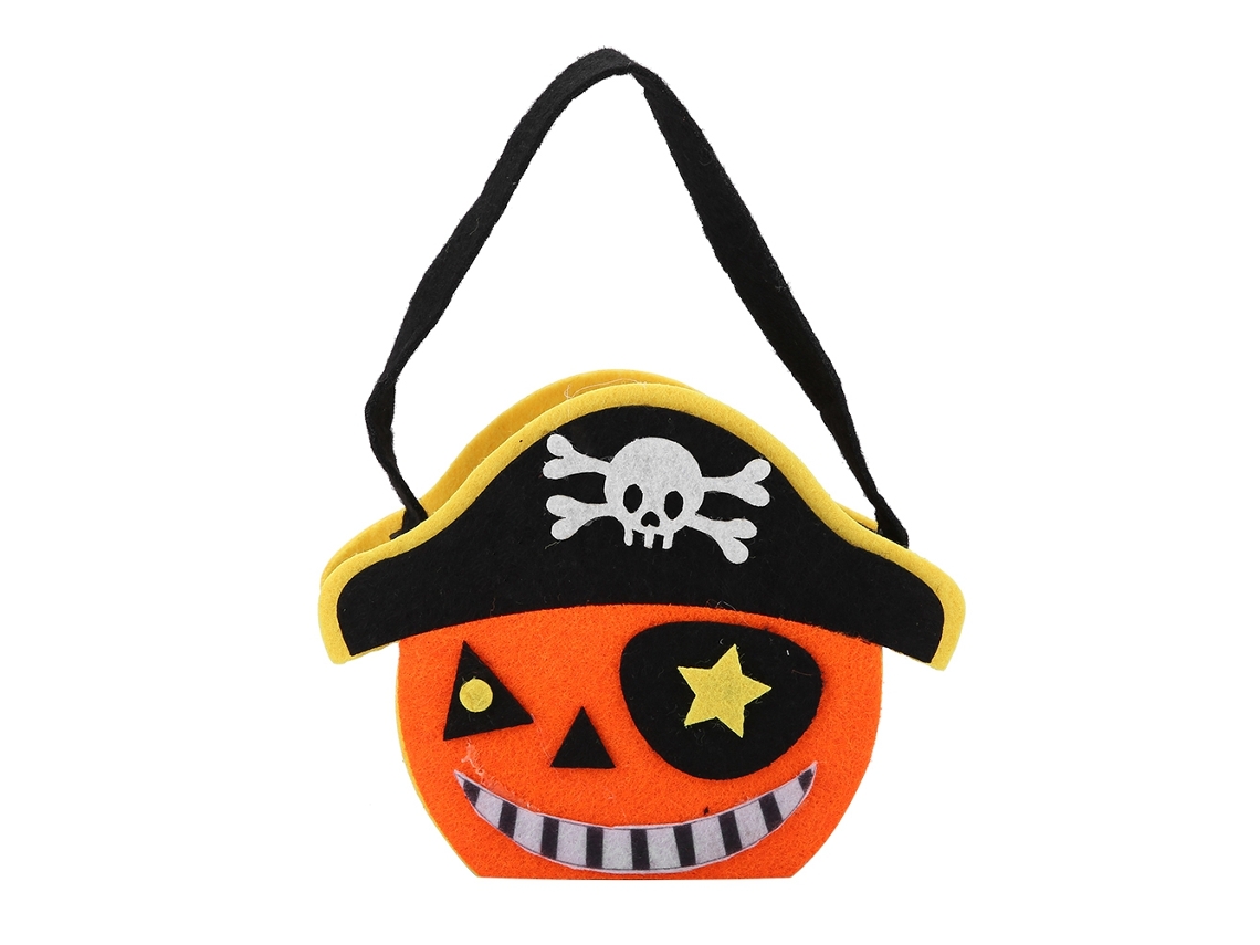 Bolsa de Halloween con detalle de malla en forma de estrella para regalos festivos