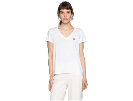 Camiseta de Mujer LEVIS Corta Perfect Vneck Blanco (L)