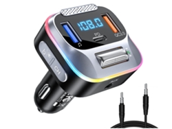 Transmisor FM Bluetooth Yizhood T73 Pdqc3.0 Aux Negro
