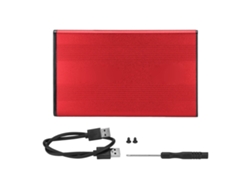 Caja De Disco Duro Externo Usb3.0 Para Disco Duro Móvil De 2.5 Pulgadas Rojo