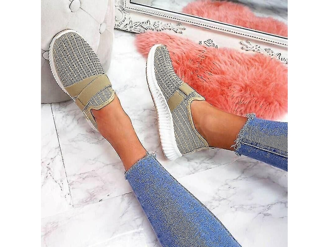 2026-zapatos Slip-on Para Mujer Con Suela Ortopédica Zapatillas Moda Plataforma Caminar Cómodas