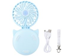 Espejo De Belleza (con Luz Led, Ventilador Plegable Recargable Por Usb)