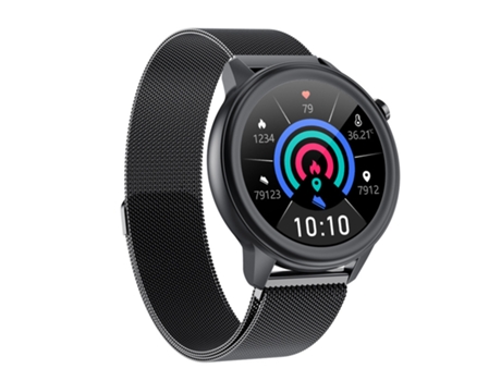 Smartwatch, pantalla táctil HD de círculo completo de 1,3 pulgadas, resistente al agua IP68, negro CHRONUS