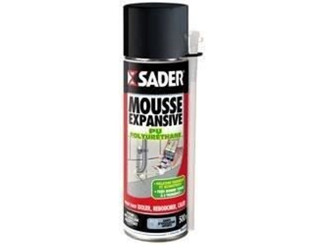 Espuma de poliuretano expandible PU, aislante térmico y acústico, aerosol de 500 ml.