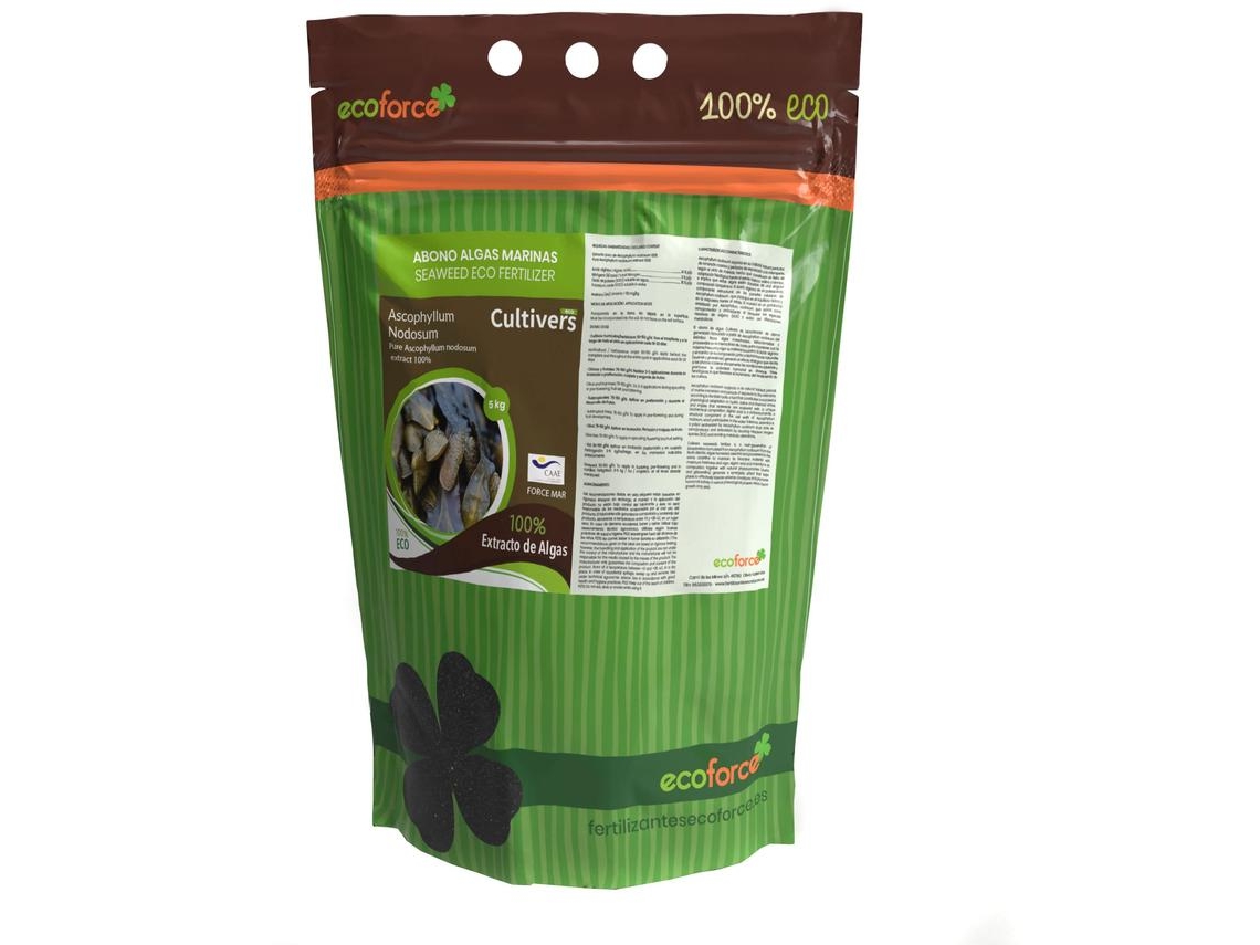 CULTIVERS Abono de Algas Marinas Ecológico 5 kg Fertilizante Orgánico polvo soluble. Extracto de algas 100% Ascophyllum nodosum