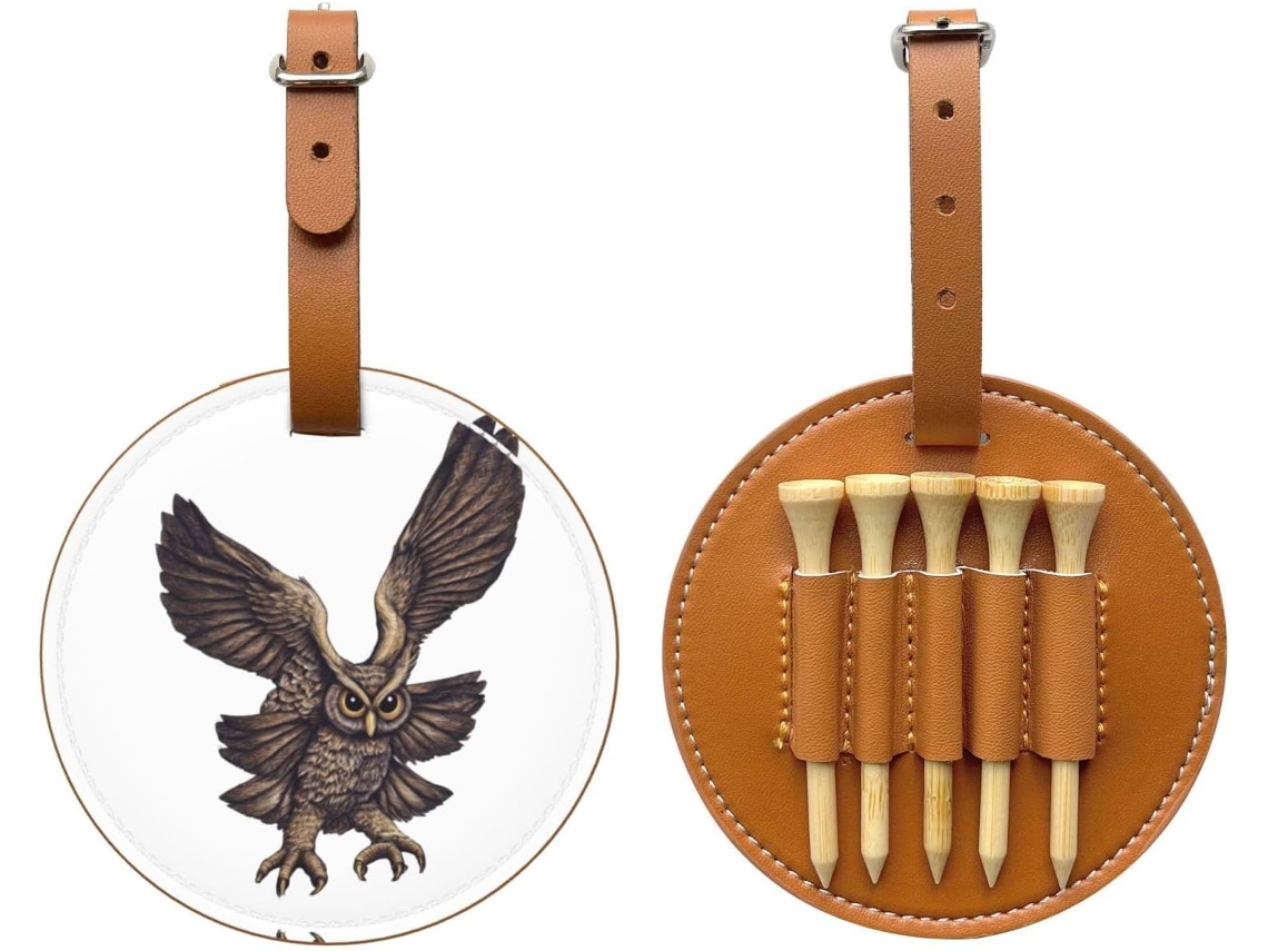 Bolsa para tees de golf Flying Owl, negra, sin marca