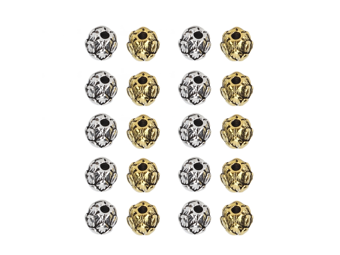 MEOIRUERY 20 piezas de cuentas de aleación retro para barba, cabello, joyas, colgante DIY para pulsera y collar