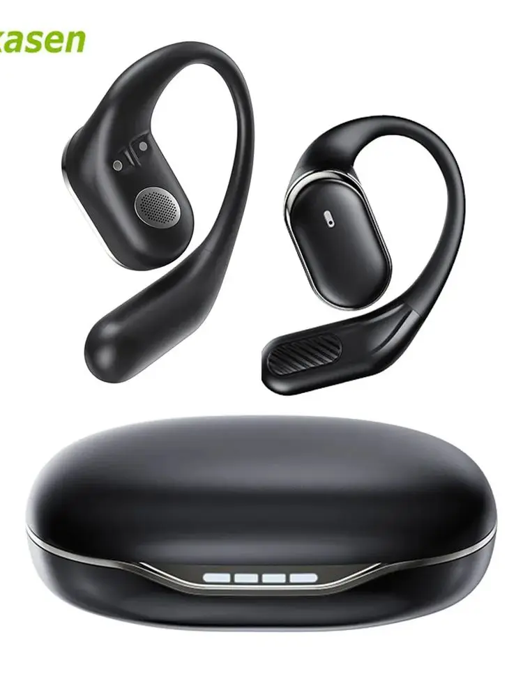 Auriculares Inalámbricos Bluetooth 5.4 De Apertura Trasera, Micrófonos Duales, Deportivos, Conductores De Aire (negros)