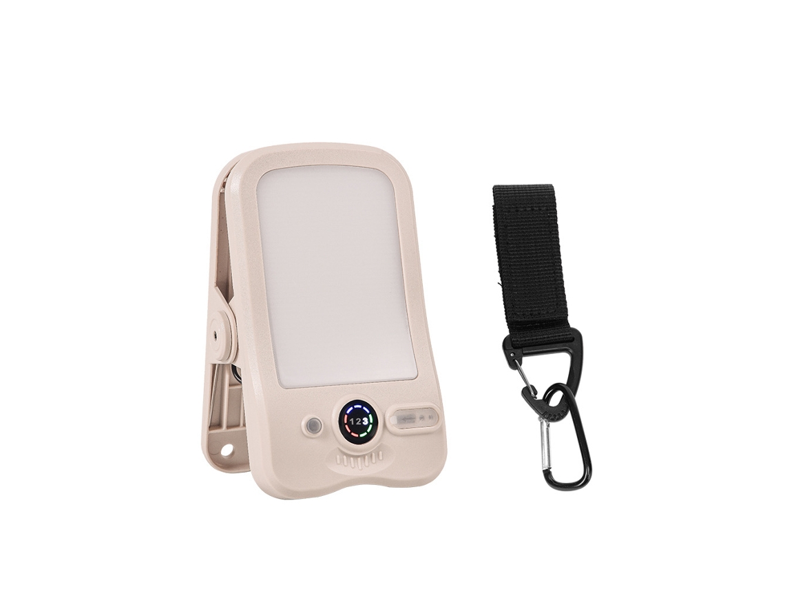 Linterna De Camping Inteligente Con Energía Solar, Clip, Recargable Por Usb, Pantalla Digital, 3 Modos De Luz Y Resistente Al Agua, Ideal Pa