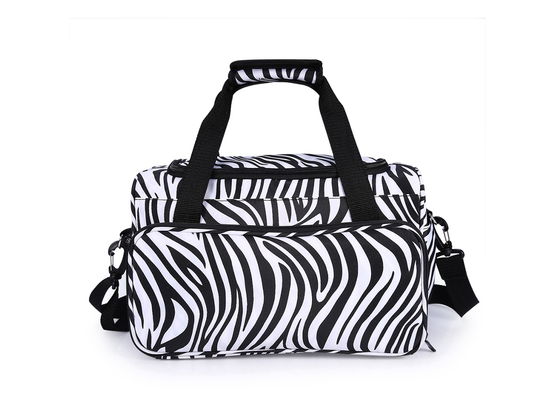 Bolsa Portátil Para Herramientas De Peluquería Con Rayas Zebra, Estuche Para Tijeras Y Peines, Bolso De Salón