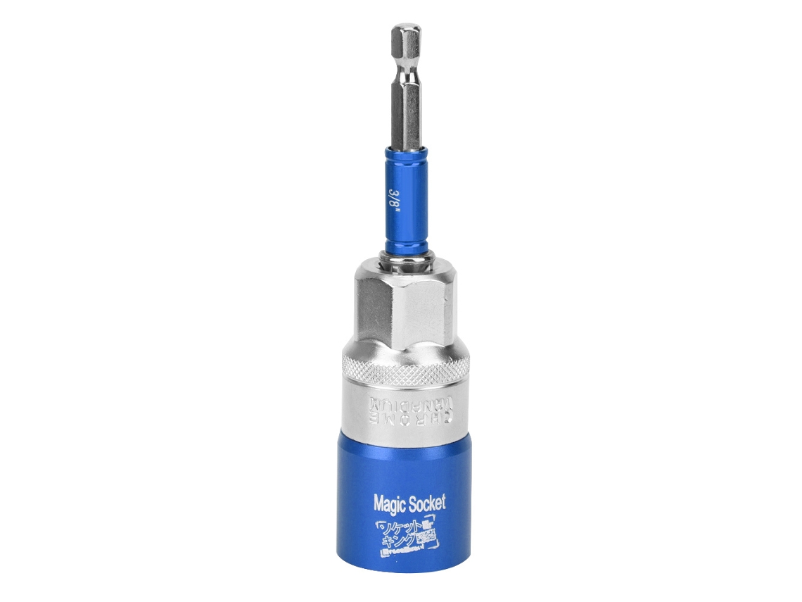 Llave De Vaso Universal De 9-21 Mm Con Adaptador Para Taladro, Acero Cromo-vanadio, Azul.