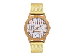Reloj De Moda Unisex Para Hombre Y Mujer, Cuarzo, Brazalete Dorado, Alta Calidad.