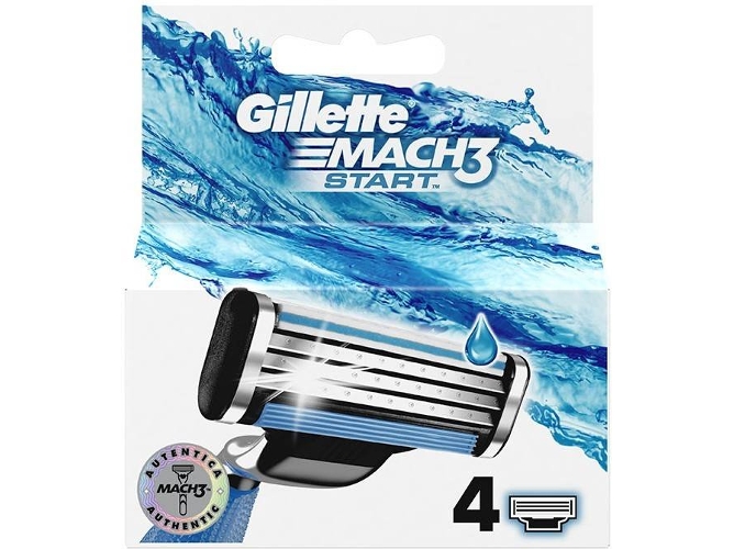 Recargas Láminas de Afeitar GILLETTE Mach3 Start 4 Unidades