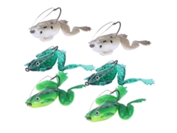 Señuelos artificiales para ranas, 6 piezas, plástico blando