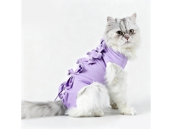 Traje Quirúrgico Para Gatos Eifson (6-9 Kg) Recuperación Postoperatoria Talla L (morado)