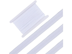 Rollo de cinta elástica antideslizante de 10 yardas x 0,47 pulgadas con refuerzo de fibra de goma elástica de 5 mm para coser. Mdug
