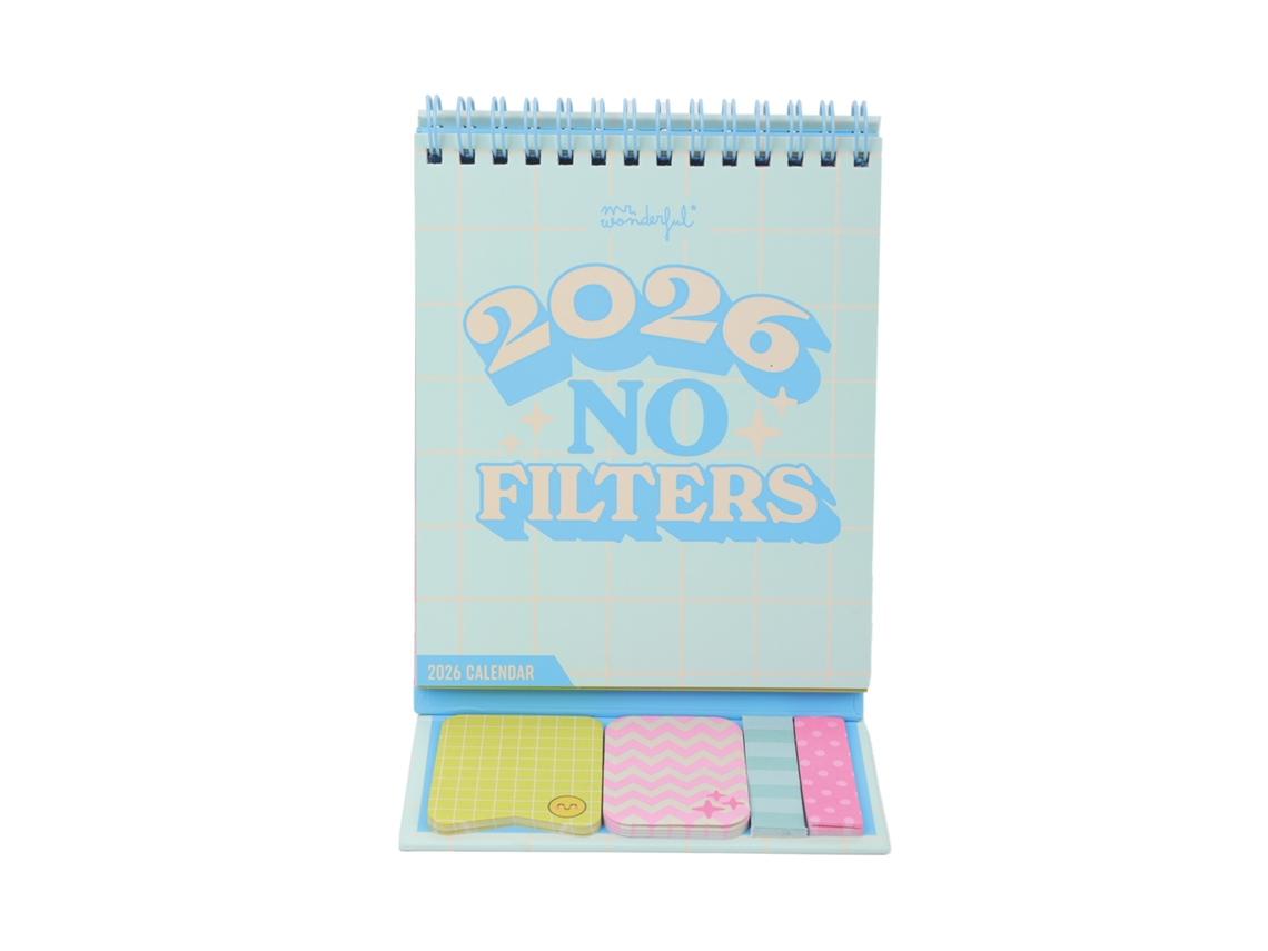 Calendario de escritorio con base 2026 Mr.wonderful Sin filtros 2502021233w0un