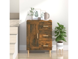 Aparador Madera Contrachapada Color Roble Ahumado 69,5x34x90 Cm